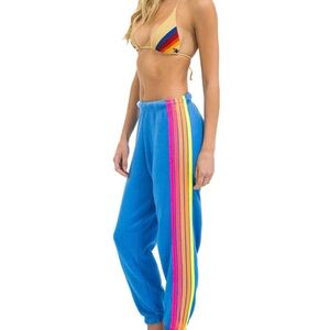 Aviator Nation Blue Chevron with Neon Stripes